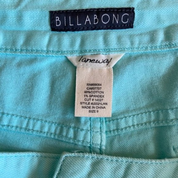 Billabong Light Blue Denim Cutoff Daisy Duke Jeans Shorts Size 9 - Picture 6 of 6